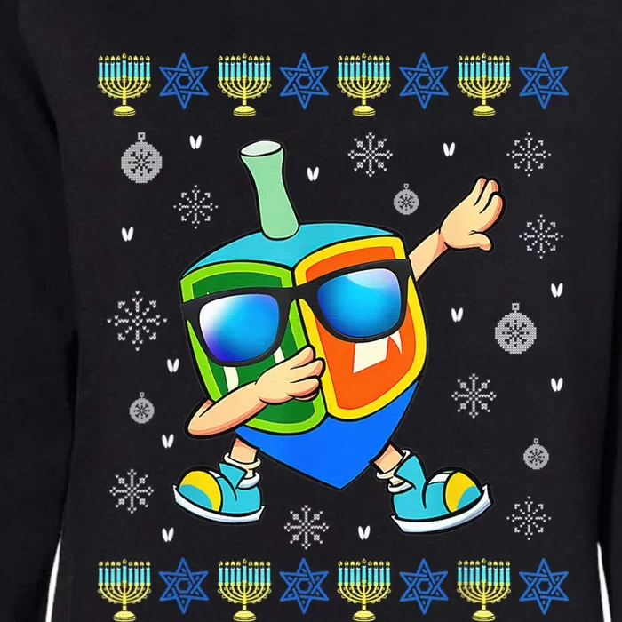 Dabbing Dreidel Ugly Hanukkah Sweater Xmas Chanukah Pajamas Womens California Wash Sweatshirt