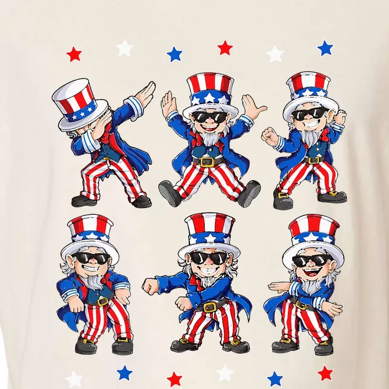 Dancing Dabbing Uncle Sam 4th Of July Kids Dance Garment-Dyed Women's Muscle Tee