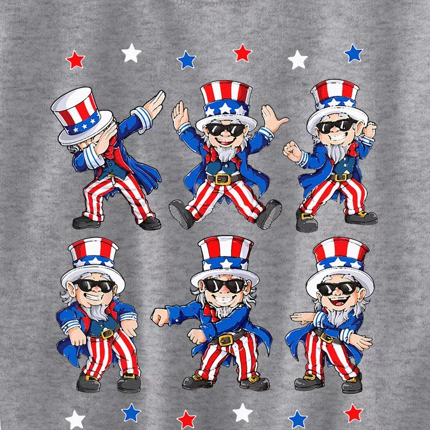 Dancing Dabbing Uncle Sam 4th Of July Kids Dance Kids Sweatshirt