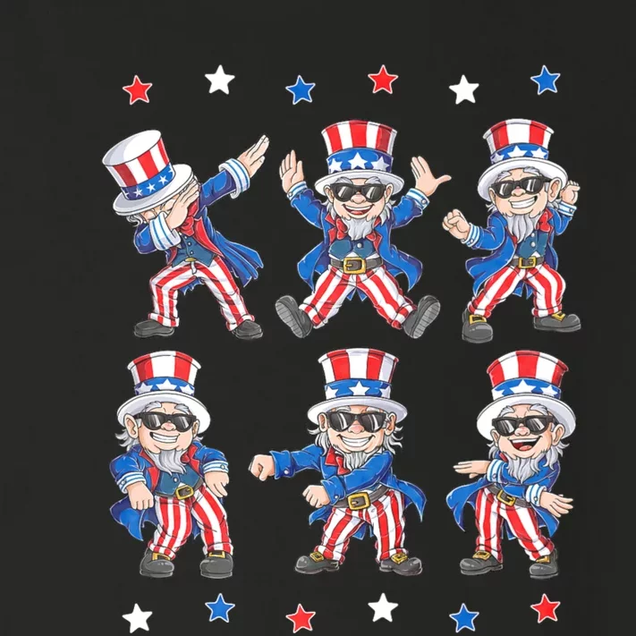 Dancing Dabbing Uncle Sam 4th Of July Toddler Long Sleeve Shirt