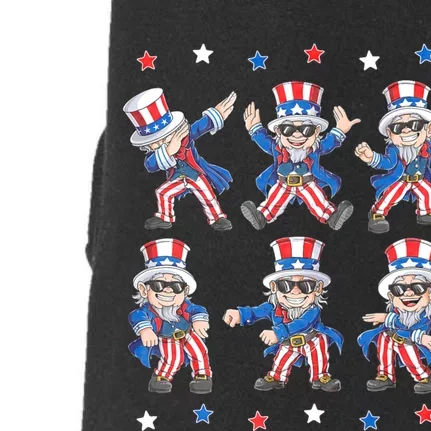 Dancing Dabbing Uncle Sam 4th Of July Dance Doggie 3-End Fleece Hoodie