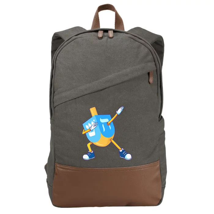 Dabbing Dreidel Ugly Hanukkah Sweater Xmas Chanukah Cotton Canvas Backpack