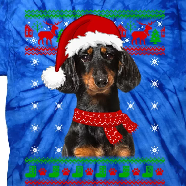 Dachshund Dog Ugly Sweater Christmas Puppy Dog Lover Great Gift Tie-Dye T-Shirt