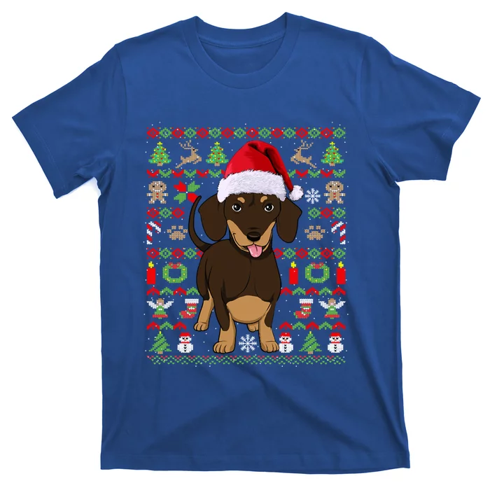 Dachshund Dog Ugly Christmas Gift Doxie Lover S Gift T-Shirt