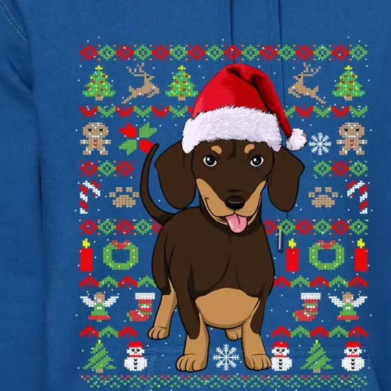 Dachshund Dog Ugly Christmas Gift Doxie Lover S Gift Premium Hoodie