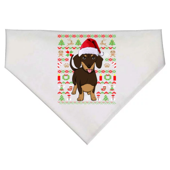 Dachshund Dog Ugly Christmas Gift Doxie Lover S Gift USA-Made Doggie Bandana