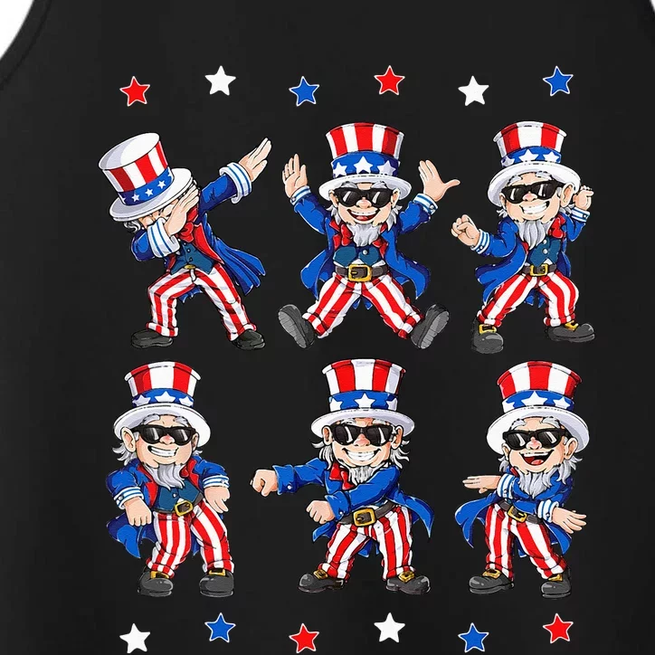 Dancing Dabbing Uncle Sam 4th Of July Kids Dance Performance Tank