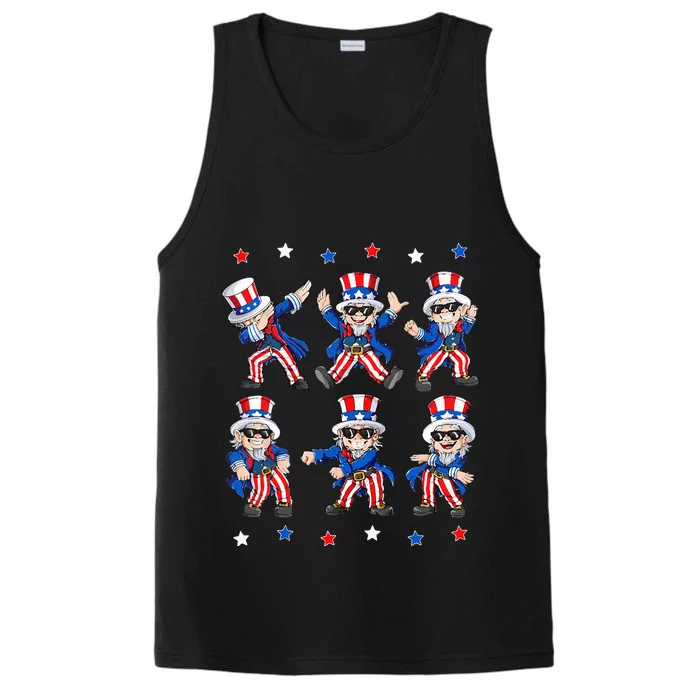 Dancing Dabbing Uncle Sam 4th Of July Kids Dance Performance Tank