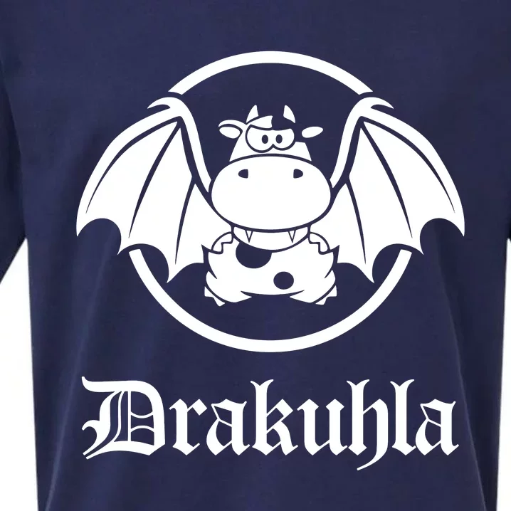 Drakuhla Dracula Vampire Cow Cute Sueded Cloud Jersey T-Shirt