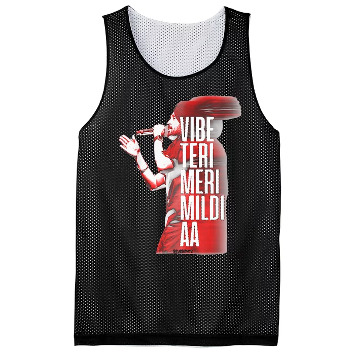 Diljit Dosanjh Vibe Teri Meri Mildi Aa Desi Mesh Reversible Basketball Jersey Tank