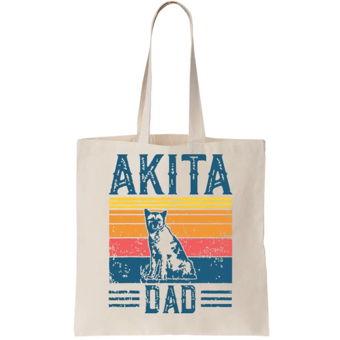 Dog Dad Vintage Akita Dad Tote Bag