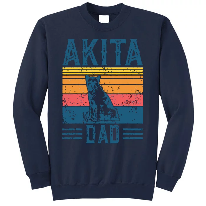 Dog Dad Vintage Akita Dad Tall Sweatshirt