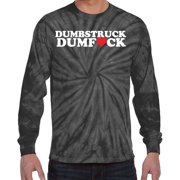 Dumbstruck Dumbfuck Valentines 2024 Tie-Dye Long Sleeve Shirt