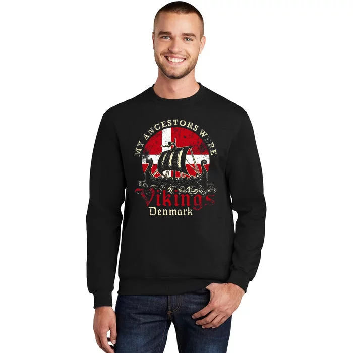 Danish Denmark Viking Ship Flag Sweatshirt