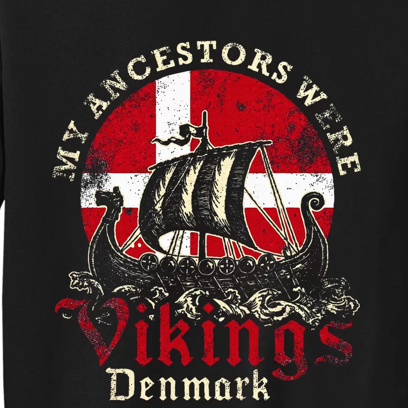 Danish Denmark Viking Ship Flag Sweatshirt