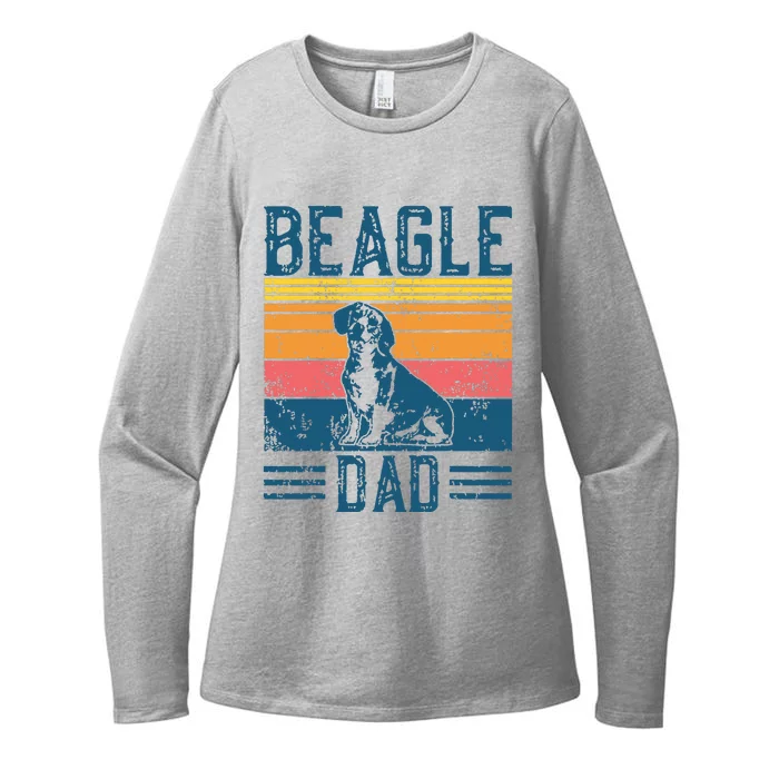 Dog Dad Vintage Beagle Dad Womens CVC Long Sleeve Shirt