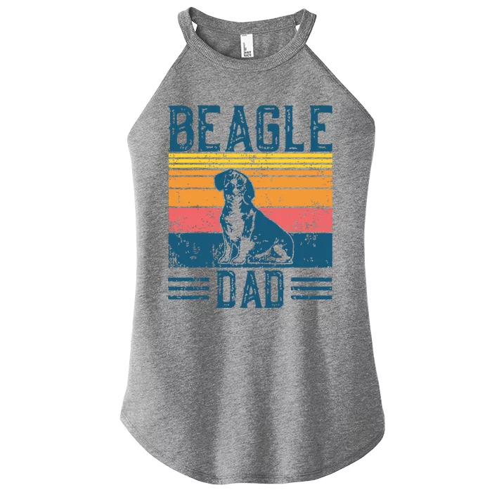 Dog Dad Vintage Beagle Dad Women’s Perfect Tri Rocker Tank