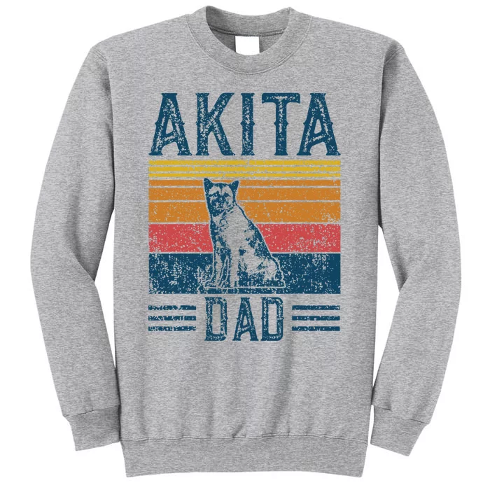 Dog Dad Vintage Akita Dad Tall Sweatshirt