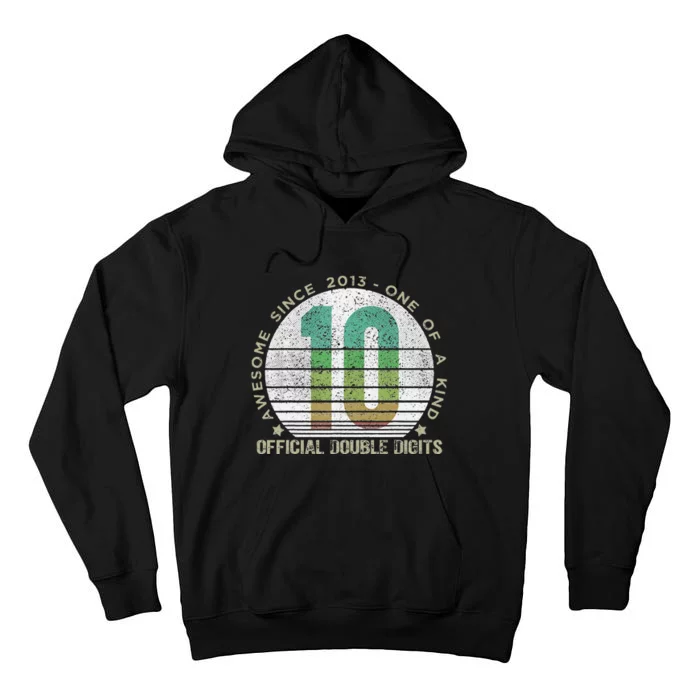 Double Digits Vintage 10 Year Old 10th Birthday Cute Tall Hoodie