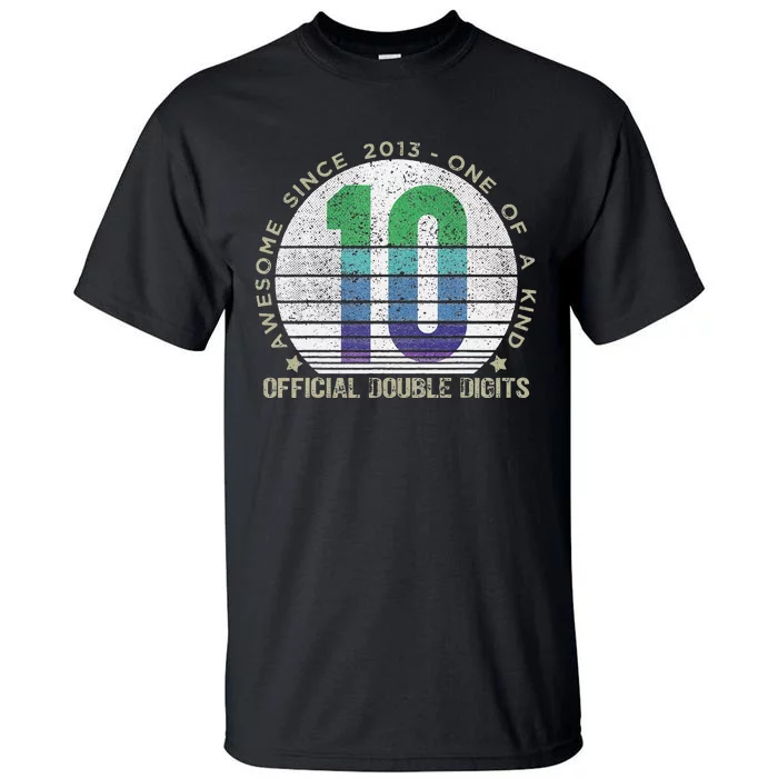 Double Digits Vintage 10 Year Old 10th Birthday Tall T-Shirt