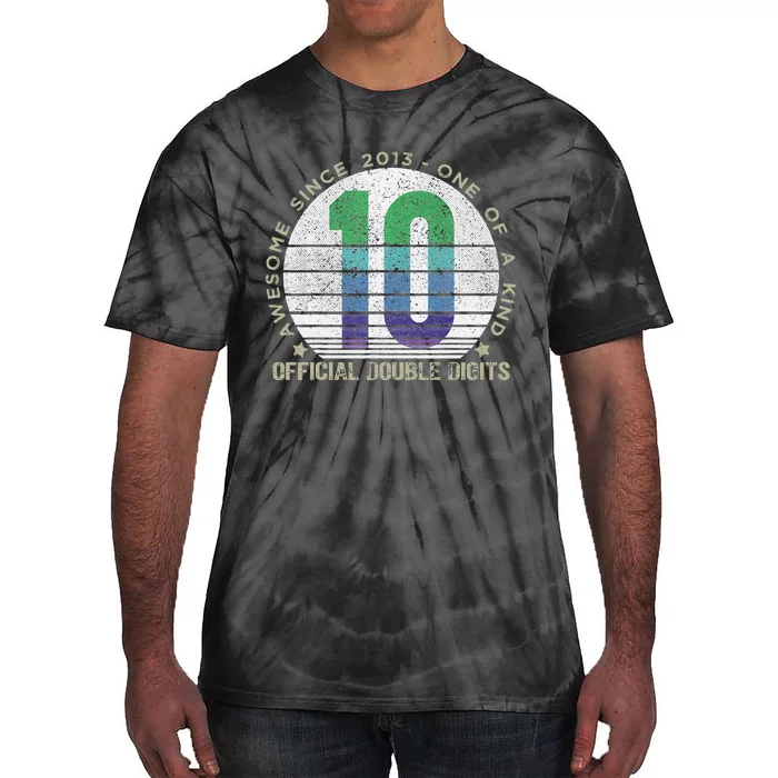 Double Digits Vintage 10 Year Old 10th Birthday Tie-Dye T-Shirt