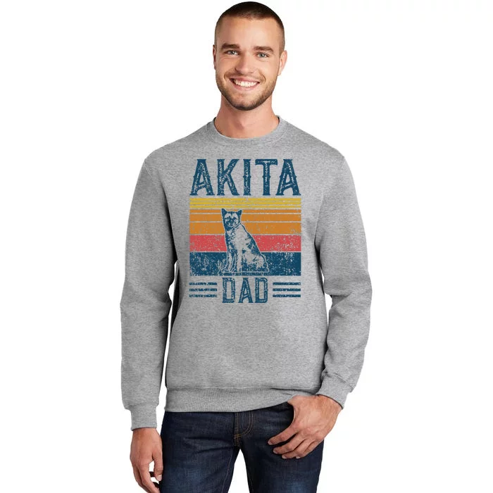 Dog Dad Vintage Akita Dad Tall Sweatshirt