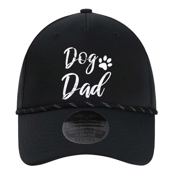 Dog Dad Vintage Distressed Design Funny Dog Paw Performance The Dyno Cap