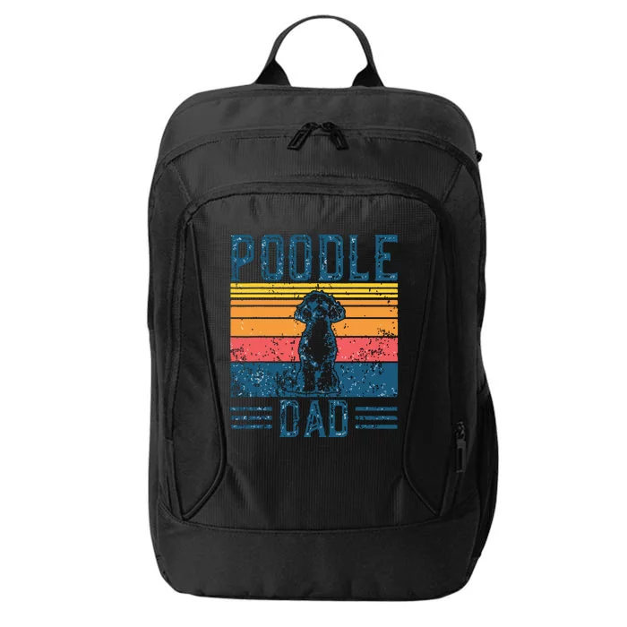 Dog Dad Vintage Poodle Dad City Backpack