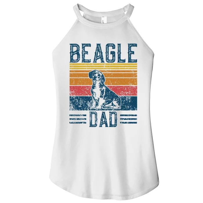 Dog Dad Vintage Beagle Dad Women’s Perfect Tri Rocker Tank