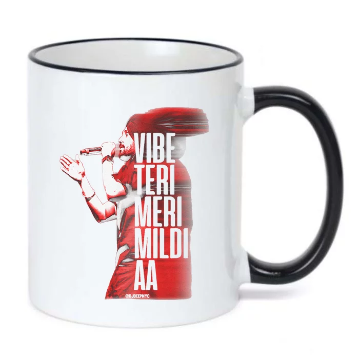 Diljit Dosanjh Vibe Teri Meri Mildi Aa Desi Black Color Changing Mug