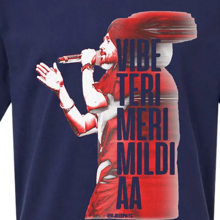 Diljit Dosanjh Vibe Teri Meri Mildi Aa Desi Sueded Cloud Jersey T-Shirt