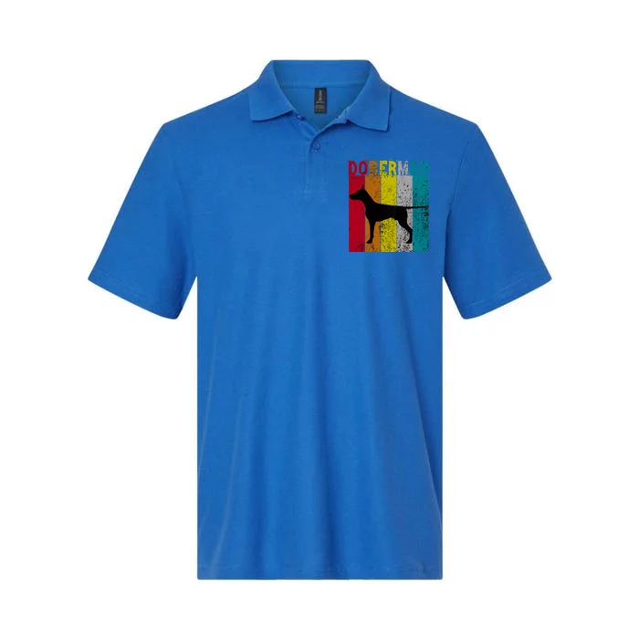 Dober Dog Vintage Retro Style Gift Softstyle Adult Sport Polo