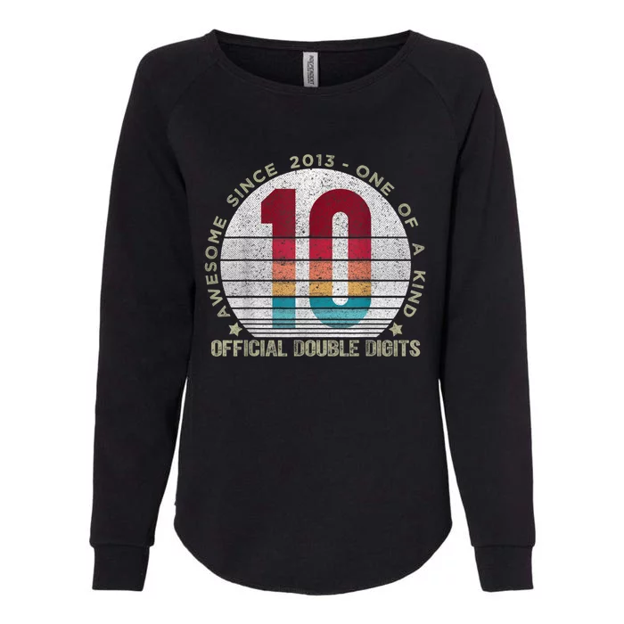 Double Digits Vintage 10 Year Old 10th Birthday. Womens California Wash Sweatshirt