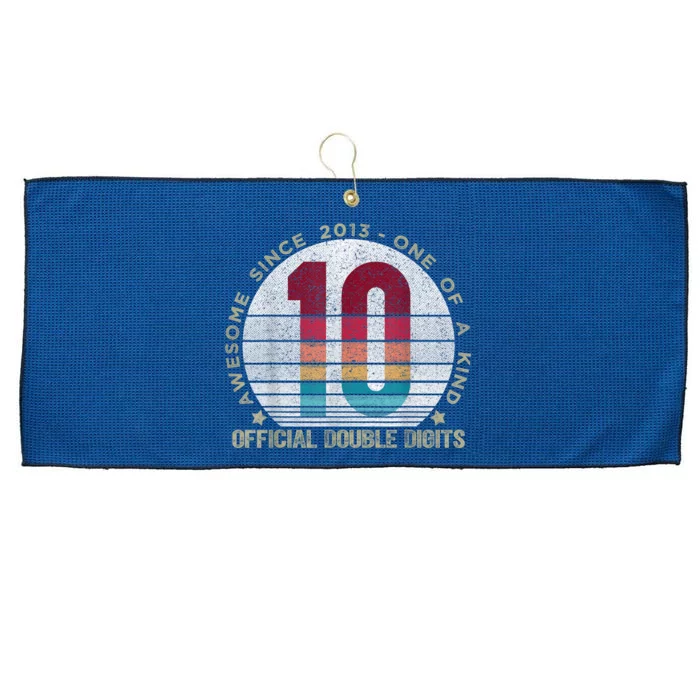 Double Digits Vintage 10 Year Old 10th Birthday. Large Microfiber Waffle Golf Towel