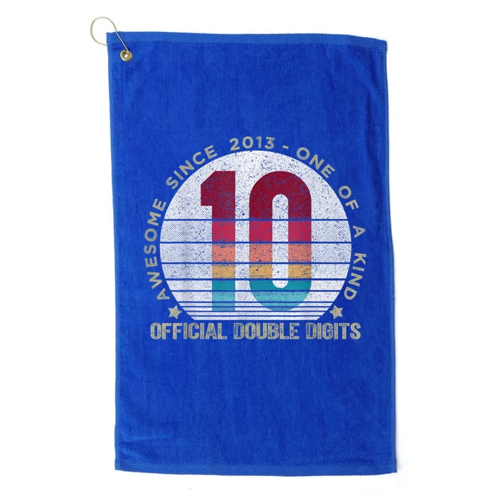 Double Digits Vintage 10 Year Old 10th Birthday. Platinum Collection Golf Towel