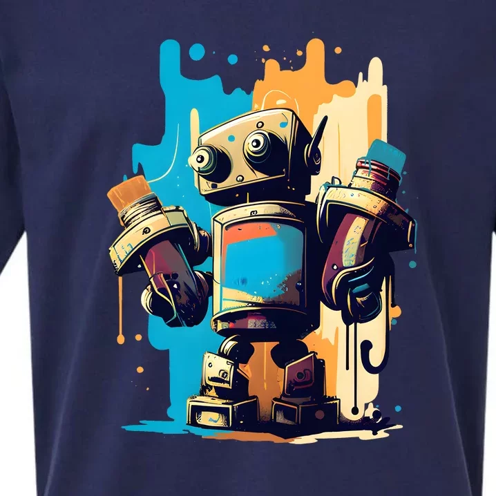 Digital Da Vinci: Graffiti BotS Artistic Code Sueded Cloud Jersey T-Shirt