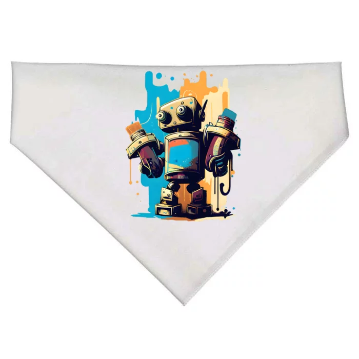 Digital Da Vinci: Graffiti BotS Artistic Code USA-Made Doggie Bandana