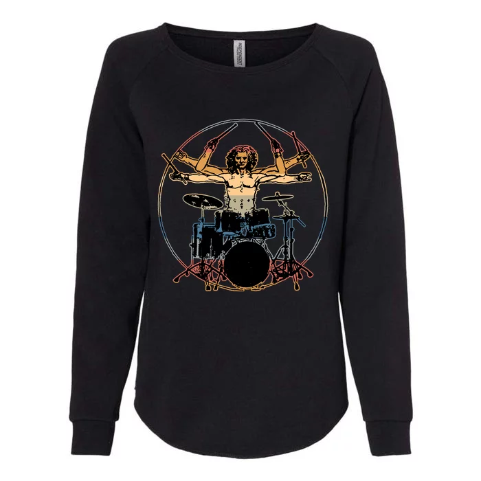 Davinci Drummer Vintage Womens California Wash Sweatshirt