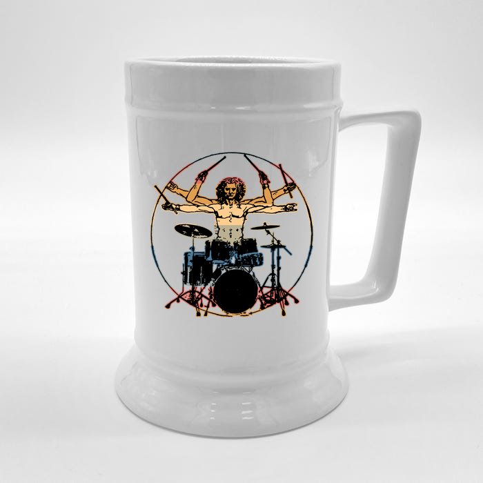 Davinci Drummer Vintage Front & Back Beer Stein