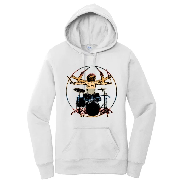 Davinci Drummer Vintage Women's Pullover Hoodie