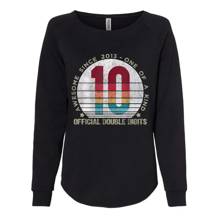 Double Digits Vintage 10 Year Old 10th Birthday Womens California Wash Sweatshirt