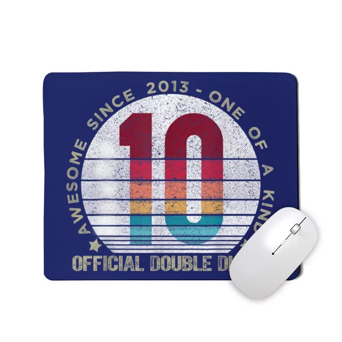 Double Digits Vintage 10 Year Old 10th Birthday Mousepad