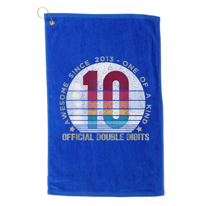 Double Digits Vintage 10 Year Old 10th Birthday Platinum Collection Golf Towel