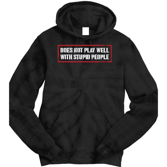 David Draiman Wearing Does Not Play Well With Stupid People Tie Dye Hoodie