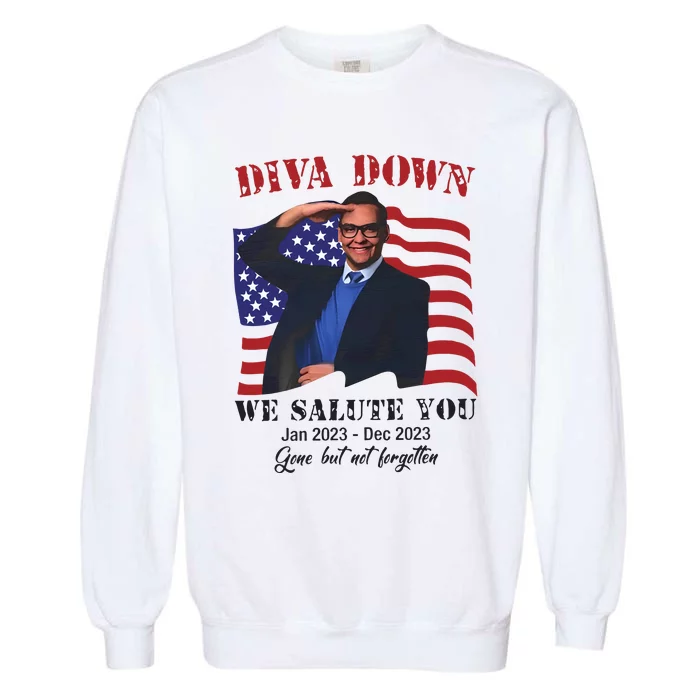 Diva Down We Salute You George Santos Garment-Dyed Sweatshirt