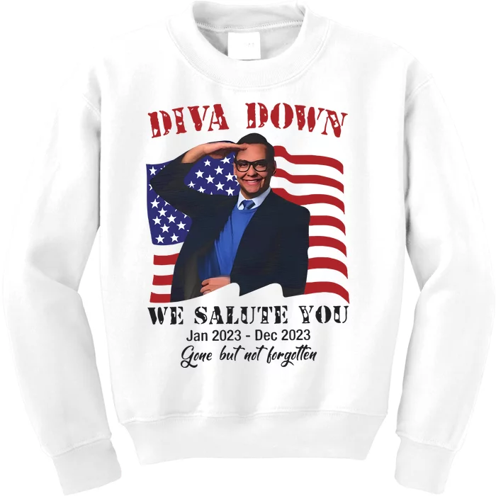 Diva Down We Salute You George Santos Kids Sweatshirt