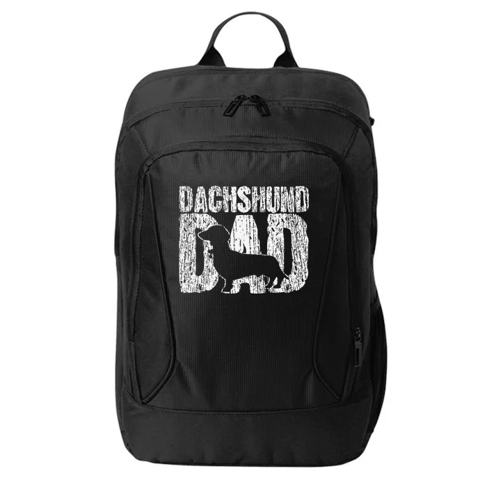 Dachshund Dad Wiener Father Fathers Day Vintage Gift City Backpack