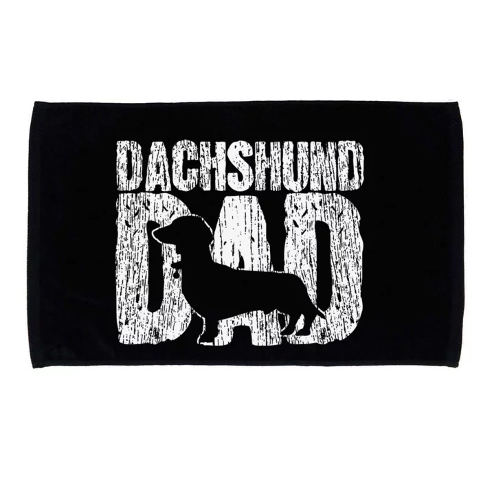 Dachshund Dad Wiener Father Fathers Day Vintage Gift Microfiber Hand Towel