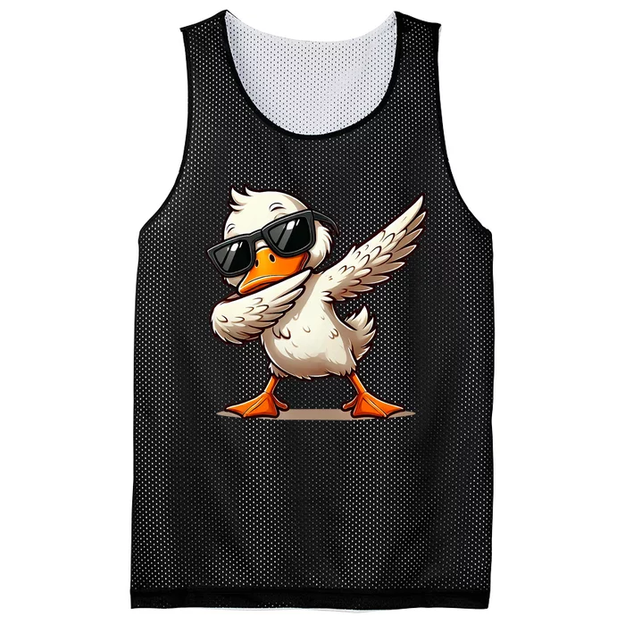 Dabbing Duck With Sunglasses Funny Cartoon Graphic Mesh Reversible Basketball Jersey Tank