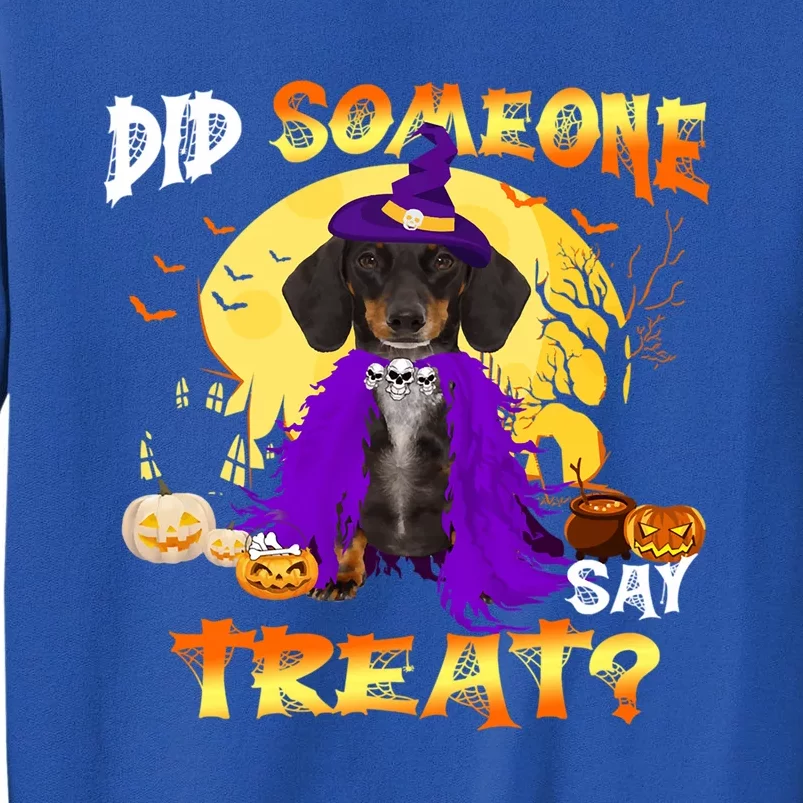 Dachshund Dog Witch Boo Moon Pumpkin Halloween Spooky Season Gift Sweatshirt